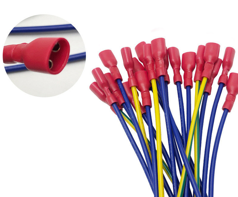 2.8mm 4.8mm and 6.3mm Fully Insulated Female Spade Connectors and Wire Harness